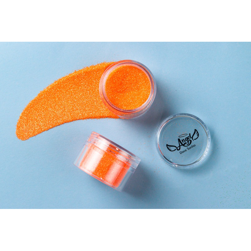 Glitter Angel 8gr Laranja Neon,glitter confeitaria