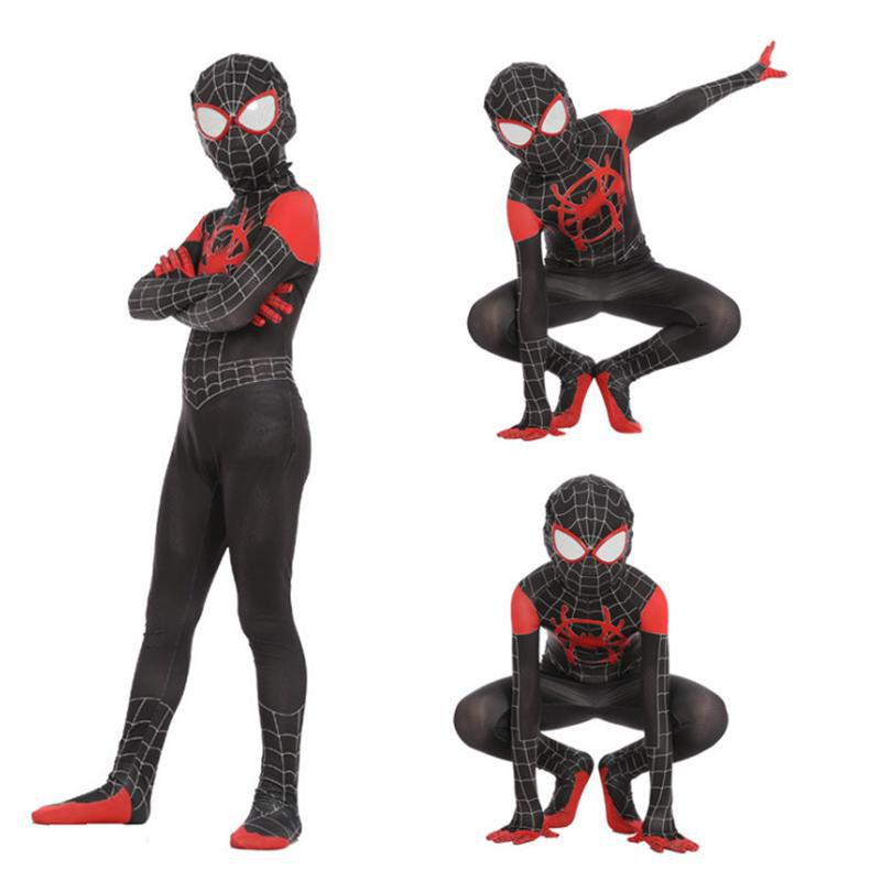 Fantasia Cosplay Super Herói Homem Aranha Meninos Miles Morales