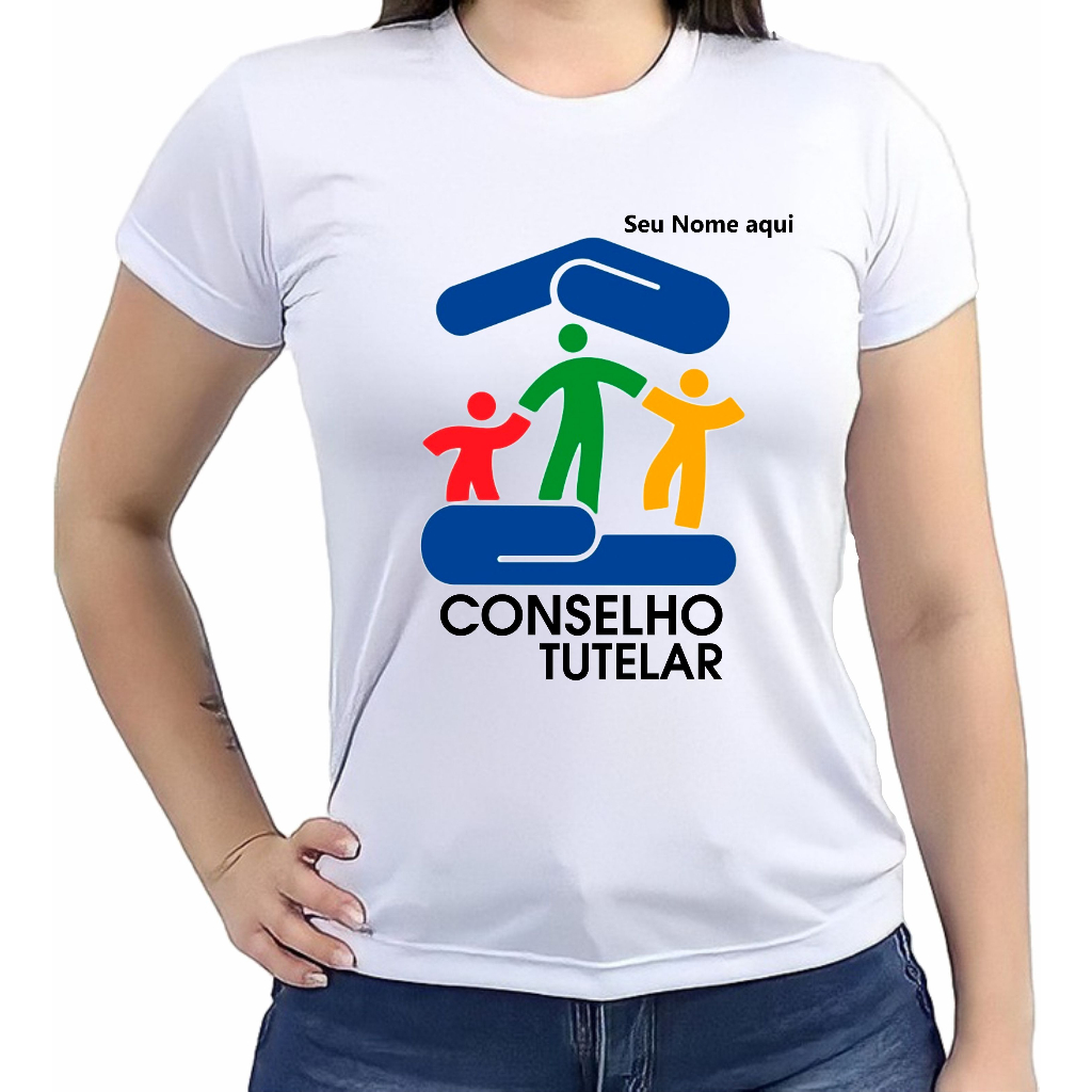 Camiseta Uniforme Conselho Tutelar Nome Personalizado CT03