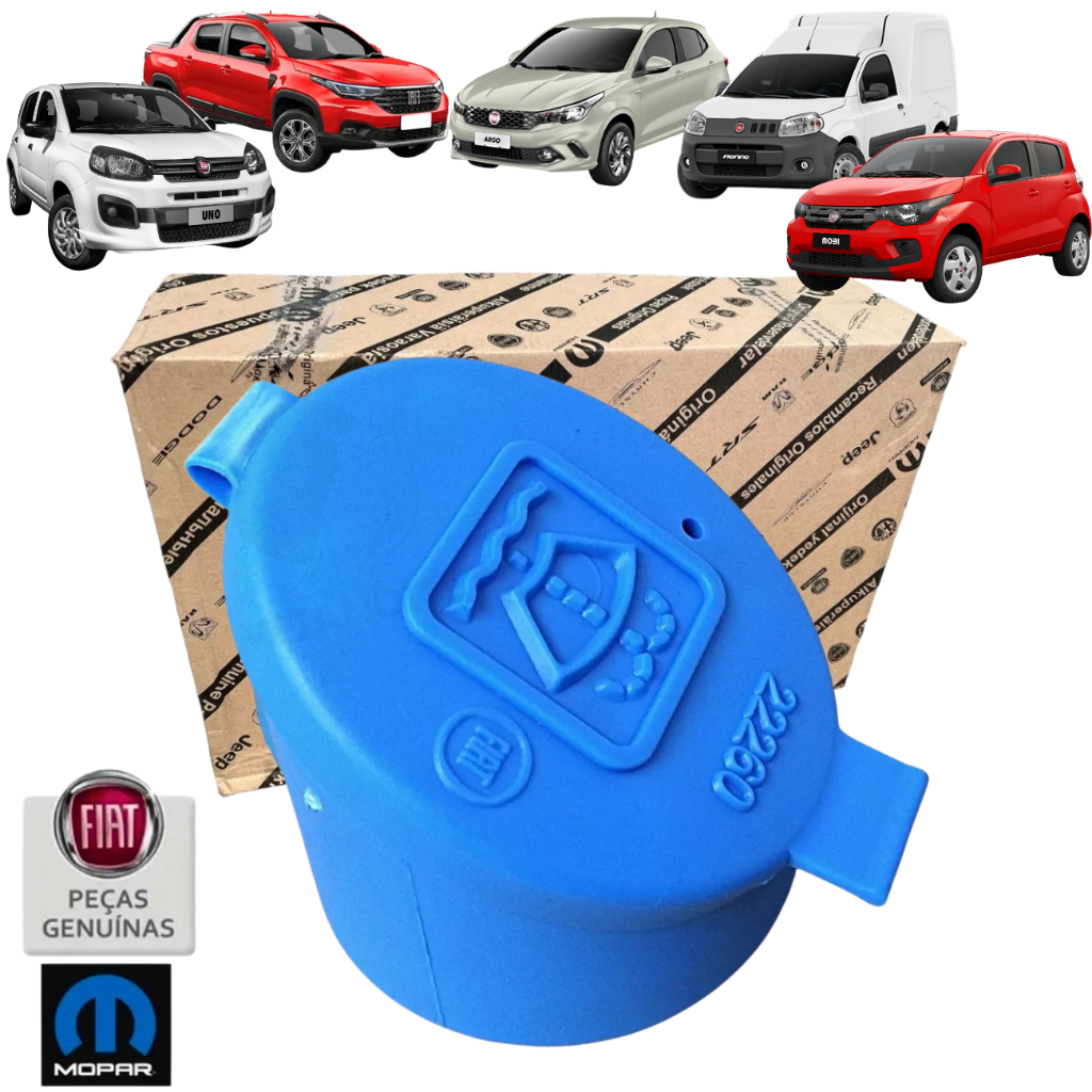 Tampa Original Reservatorio Agua Parabrisa Fiat Argo Mobi Novo Uno Fiorino Nova Strada Cronos