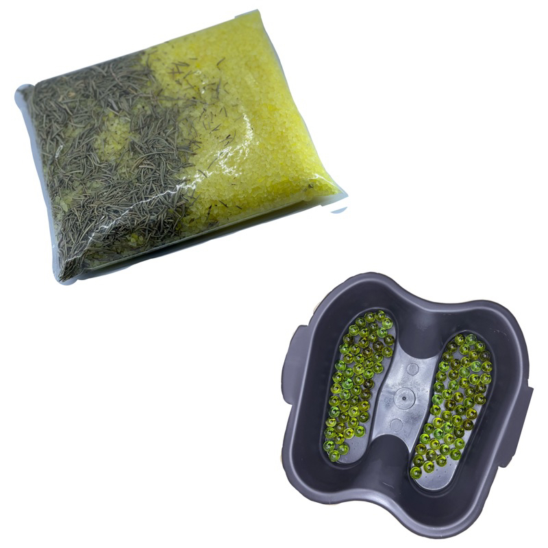 Kit Bacia Escalda Pés 500g Camomila Alecrim + 8 Bolinhas