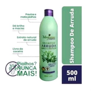 Shampoo De Arruda Mata Piolho E Lêndeas Limpeza E Proteção 500ml