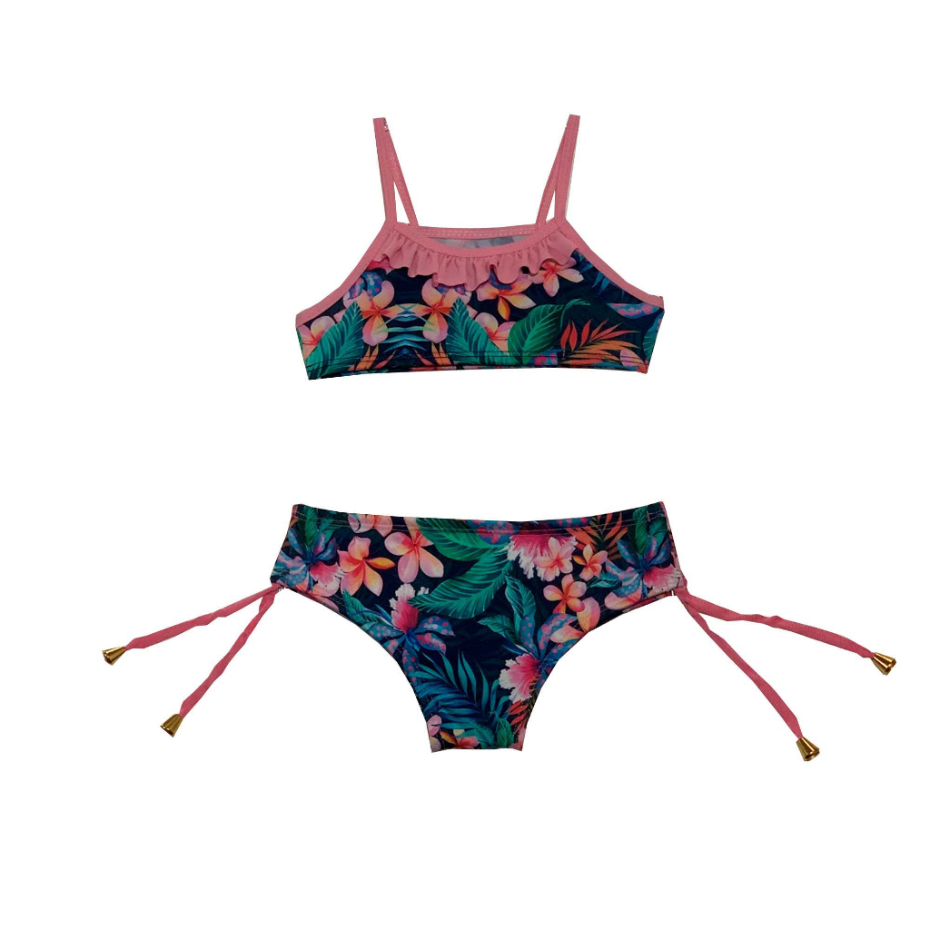 Biquíni infantil/juvenil moda praia/piscina Biquíni de amarrar