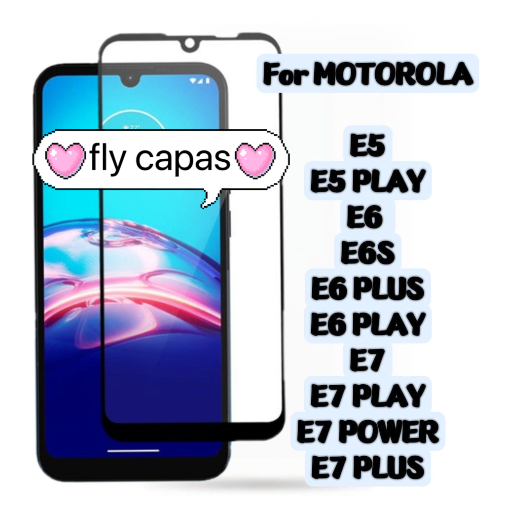 Pelicula 3D Vidro Compativel Motorola E5 E5 PLAY E6  E6S E6 PLUS E6 PLAY E7 E7 PLAY E7 POWER E7 PLUS