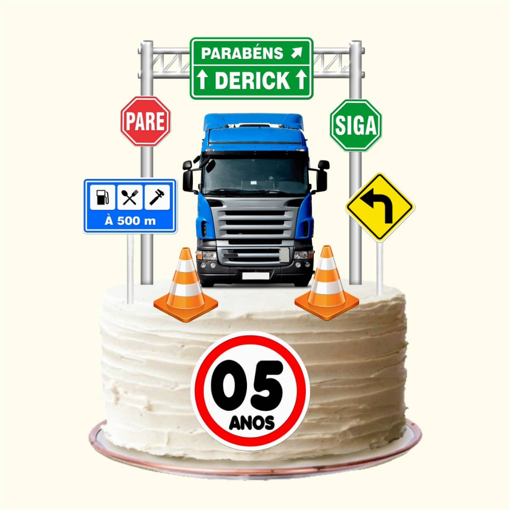 Topo de Bolo de Caminhoneiro - Comprar com Melhor Preço em Padaria