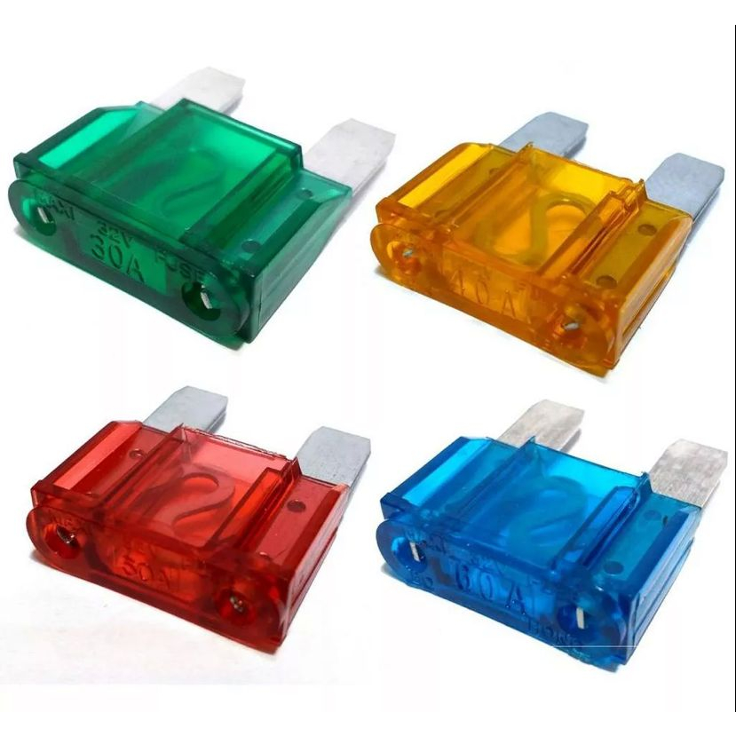 Kit Fusivel Lâmina MAX de 20, 30, 40, 50 e 60 Amperes 10 Unid - 2 de Cada :Som Automotivo Módulos Amplificadores