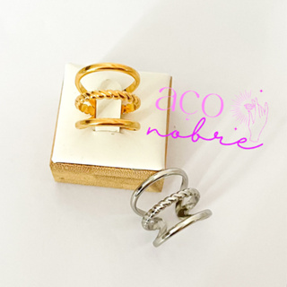 Anel Minimalista Em Aço Inox Anel Elegante Anel Grande 100% Aço Inox Anel Para Mulheres em Oferta na Shopee