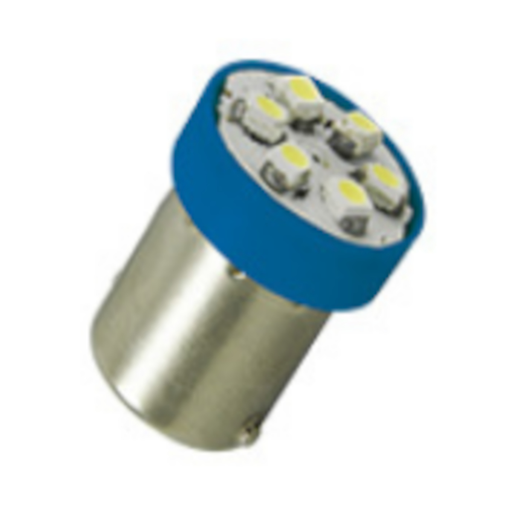 Lâmpada LED 67 12V 1.8W 6 LEDs 1 Polo - Azul