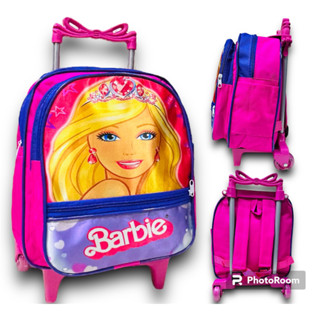mochila infantil menina Barbie creche de rodinha