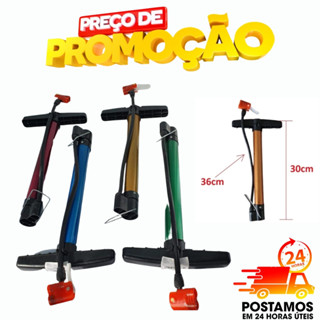 Bomba de Ar Bicicleta 30cm Encher Pneu de Bicicleta Moto Carro