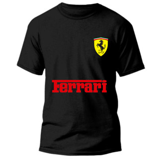 Camiseta Esportiva de Algodão Masculina Ferrari Fio 30.1 Penteada