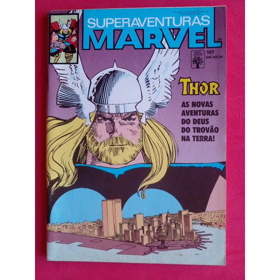HQ Superaventuras Marvel nº 107 Editora Abril Formatinho Thor Justiceiro Rafinha Gibi