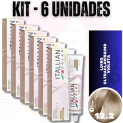 6 Colorações Nº 12.2 (102s) Itallian Color Tinta Silk 60g