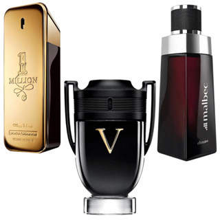 Kit Perfume Masculino Million+Invictus Victury+Malbec 100mL