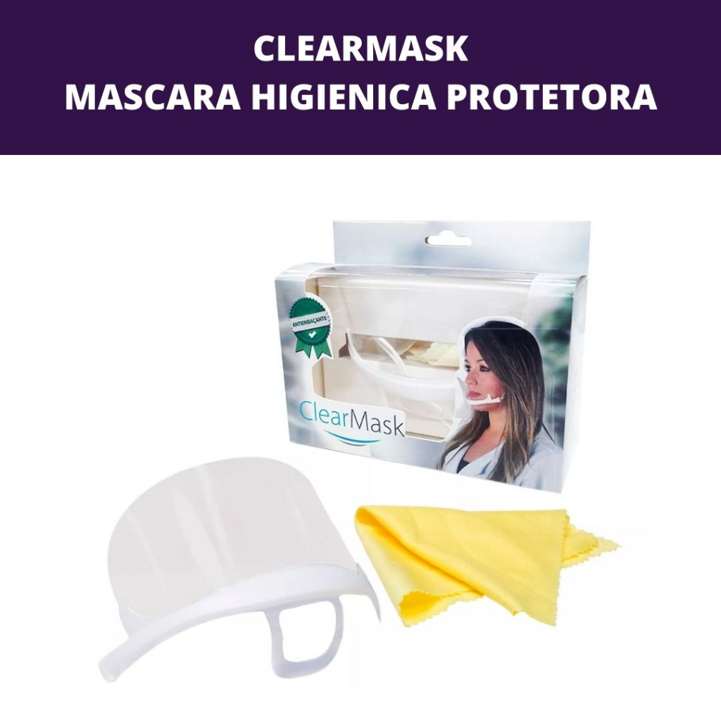 Clearmask - Mascara Higienica Protetora - Sistema Anti-Embacante - Health