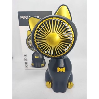 Mini Ventilador Gatinho Portátil De Mão E Mesa Usb Recarregável 1011