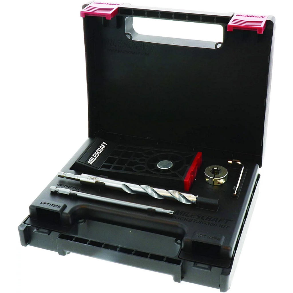 MILESCRAFT - POCKET HOLE JIG 300 HD - HEAVY DUTY - GABARITO PARA FIXAÇÃO DE PARAFUSOS COM ACESSÓRIOS E MALETA