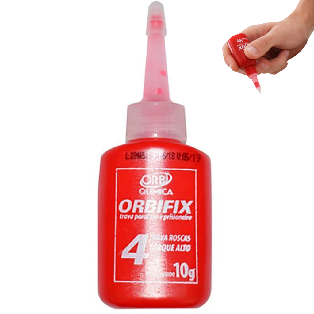 Cola Vermelha Trava Rosca Prisioneiro Parafuso Orbfix 4 De 10 Gramas - Orbi Química em Oferta na Shopee