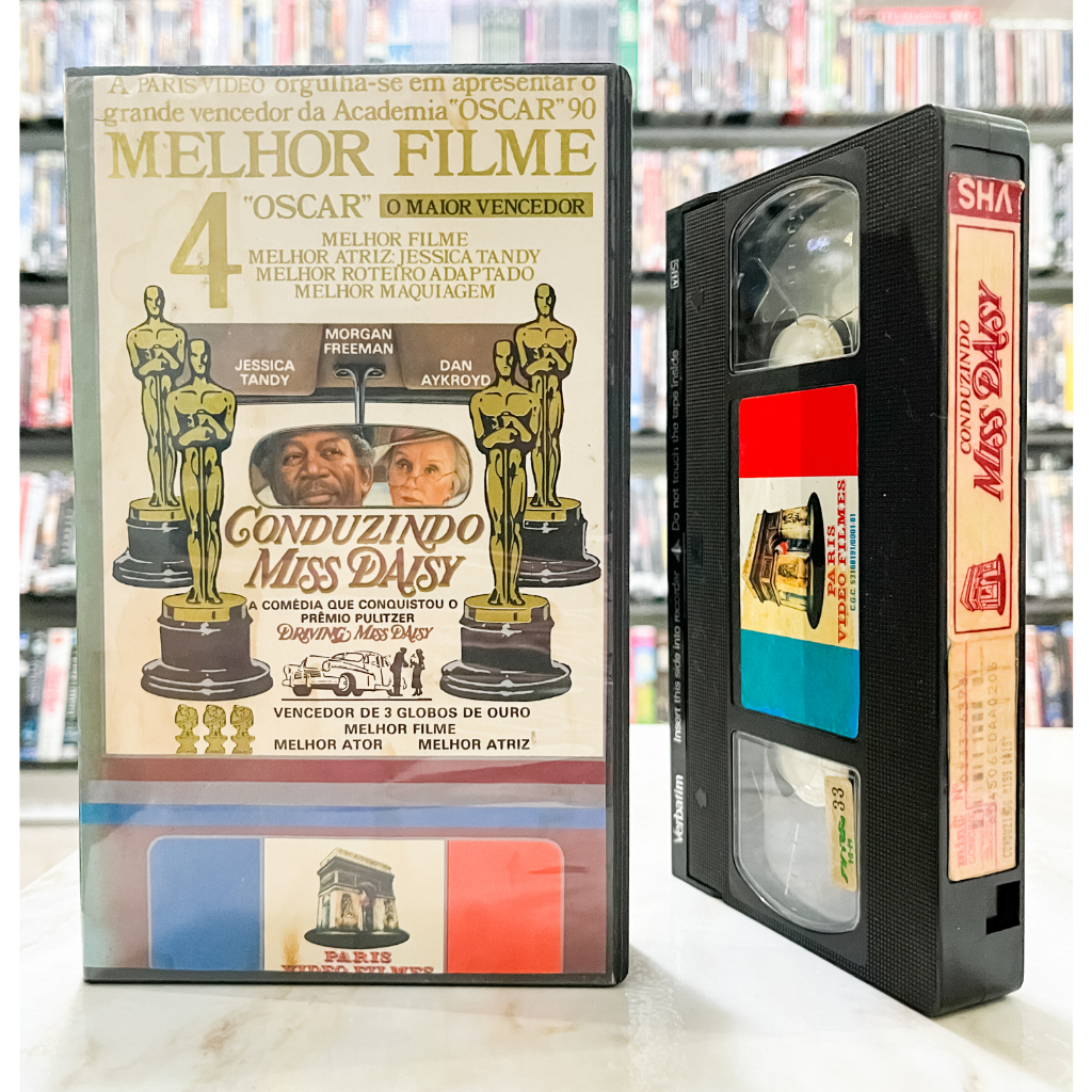 VHS Conduzindo Miss Daisy - LEGENDADO - Morgan Freeman Jessica Tandy - Original - Fita Filme - Comédia