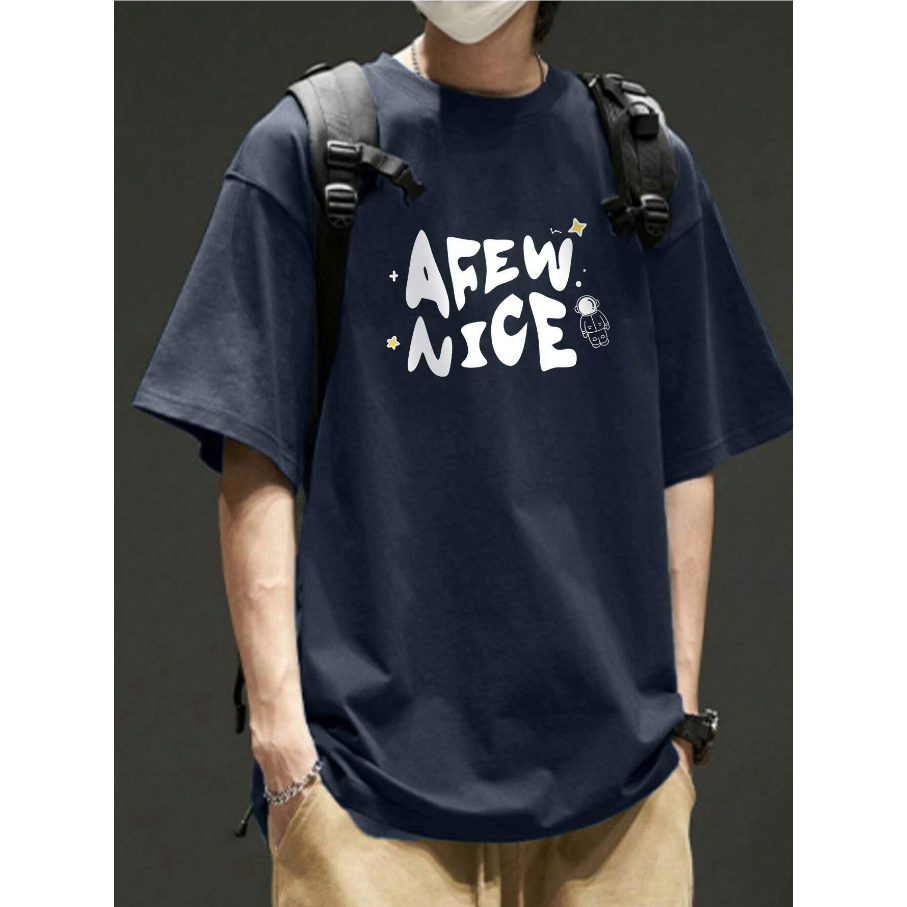 Camiseta Afew Nice Oversized Unissex Manga Curta Streetwear Swag Casual Style