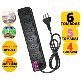 Filtro De Linha Régua F6 Tomadas Elétricas Protetor de Eletrônicos Entrega Rápida