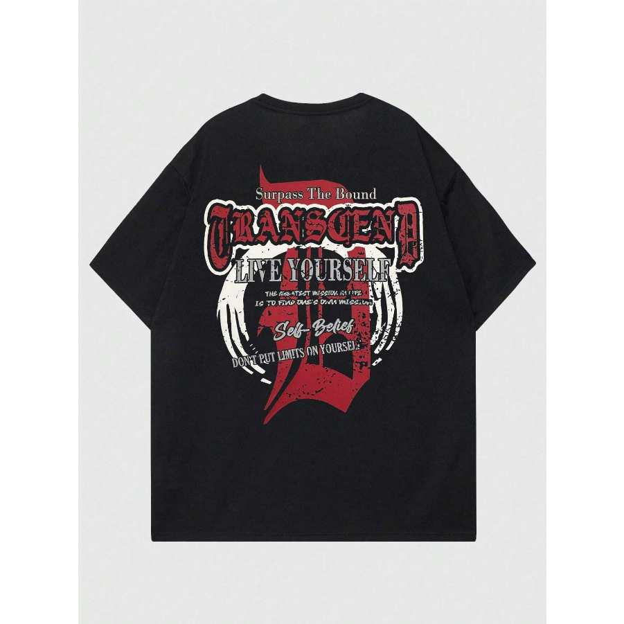 Camiseta Transgend Letras Góticas Oversized Manga Longa Masculino