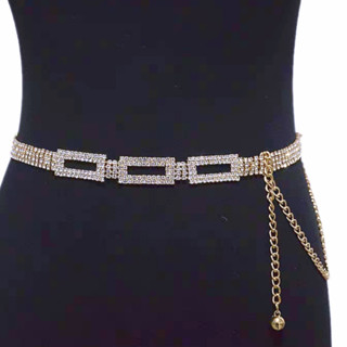 Cinto Diamante Feminino Europeu e Americano Moda Rua Versátil Luxo Strass Cinto Fino Vestido Decoração Jeans Cinto Na Moda