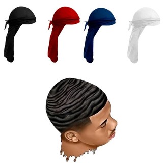 Bandana Durag Preta Touca 360waves Dureg Hiphop Rapper Beehive Top