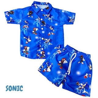 Conjunto Mauricinho Sonic Infantil Blogueirinho Menino Festa Aniversário