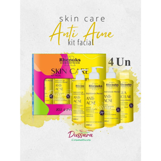Kit Skin Care Facial Anti-Acne com 4 itens - Rhenuks em Oferta na Shopee
