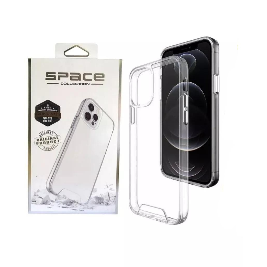 Capa Capinha Space Clear Case Para iPhone Transparente 6/7/8 Plus Xs XR 11 Pro Max 12 13 Pro max 14 Plus em Oferta na Shopee