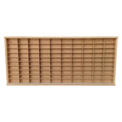 Expositor Para 100 Nichos em MDF escala 1:64 com tampa em acrilico