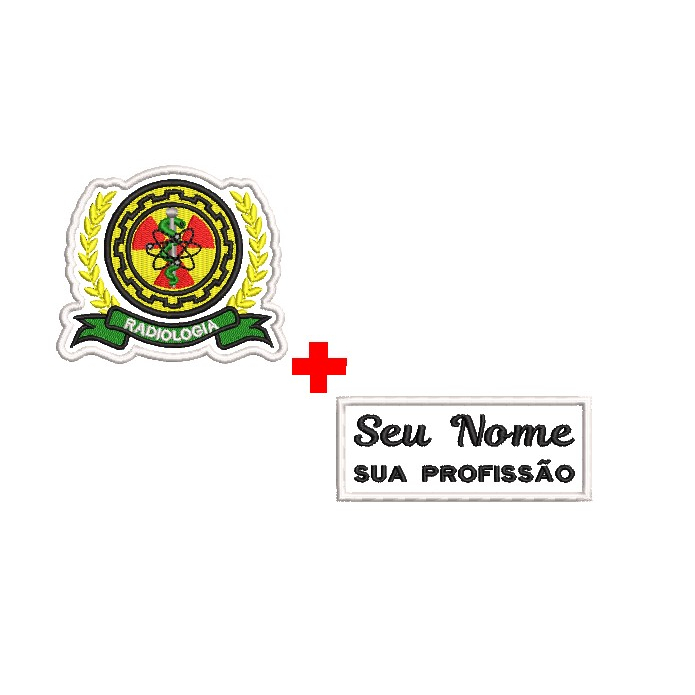 Patch bordado Termocolante - Brasão Radiologia + Nome em Oferta na Shopee