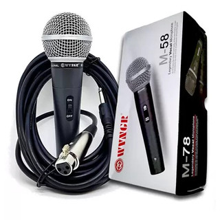 Microfone Profissional M58 cardióide com Cabo P10 5M