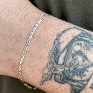 Pulseira Masculina De Prata Pura 925 Piastrine Tampa de Latinha - 2mm em Oferta na Shopee