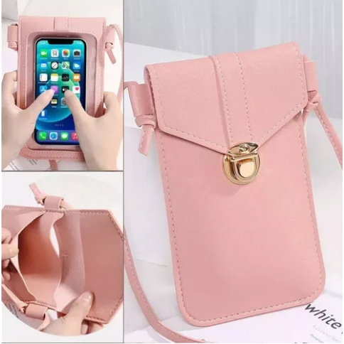 Bolsa Feminina Pequena Com Touch Visor Porta Celular