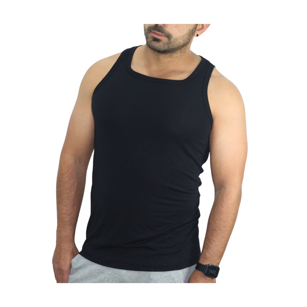 Regata Masculina Americana Gola Quadrada Camiseta Machão Tank Slim GTA Toreto linha premium Elastano