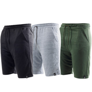 Kit 3 Bermudas Moletom Moletinho Tecido Leve e Confortavel Ideal Para Treino E dia a dia