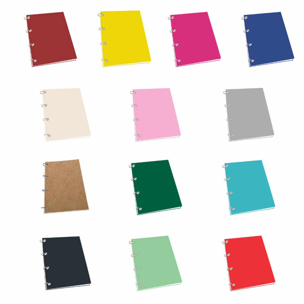 Caderno Argolado Fichário 10 Matérias Universitário Com 4 Argolas 200 Folhas Com ou Sem Pauta Várias Cores