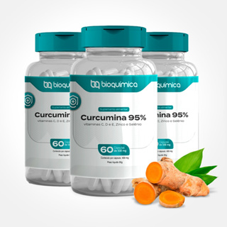 Imunidade Curcumina 95% + Vitaminas 3 Potes | BIOQUÍMICA