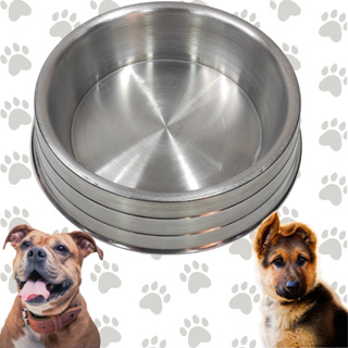 Bebedouro Cachorro Alumínio Polido Pesado Antiderrapante Vasilha Pote Ração Água em Oferta na Shopee