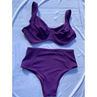 conjunto e peças avulsas de biquíni plus size roxo com hotpant