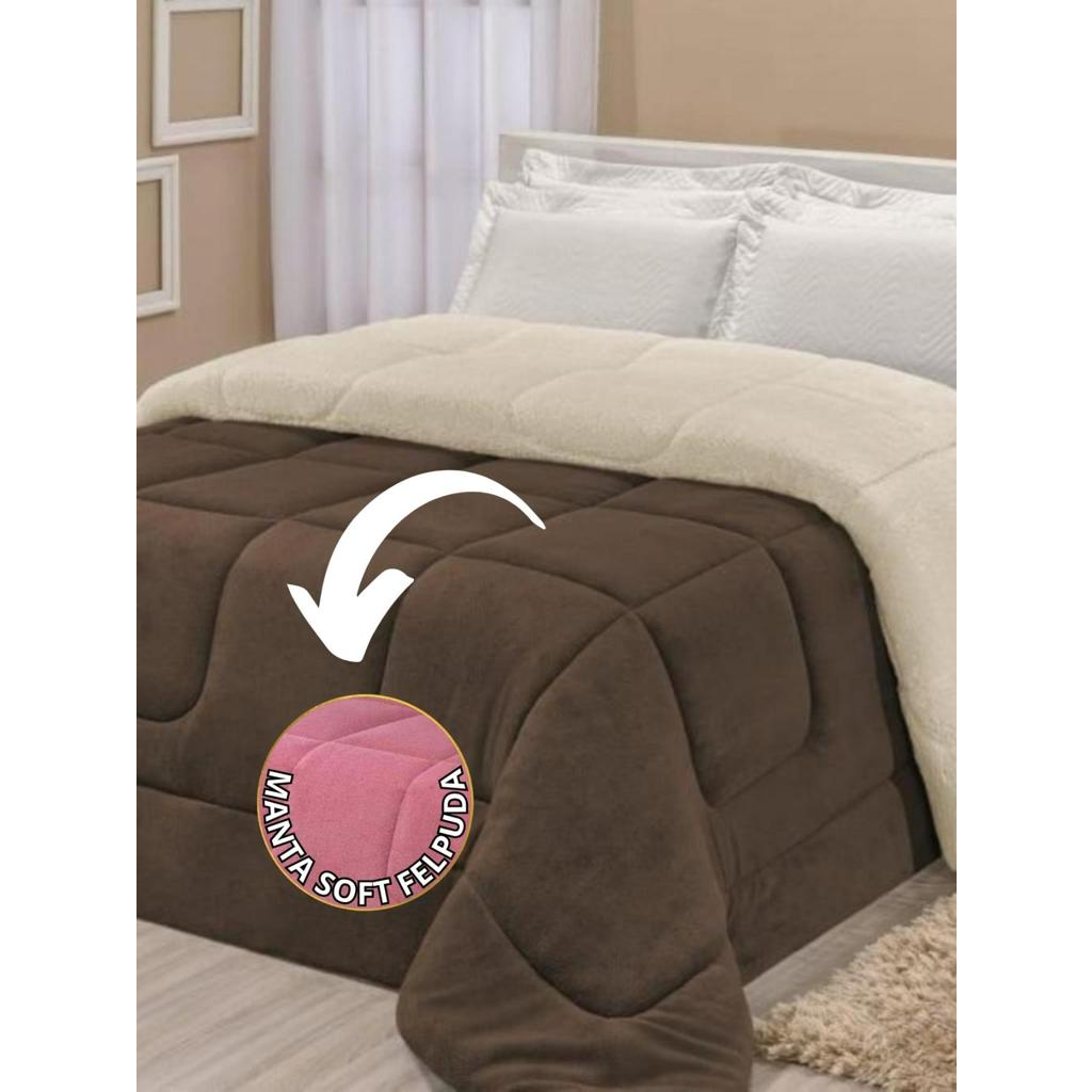 Coberdrom King Dupla Face - Sherpa Manta 2,50m X 2,70m em Oferta na Shopee