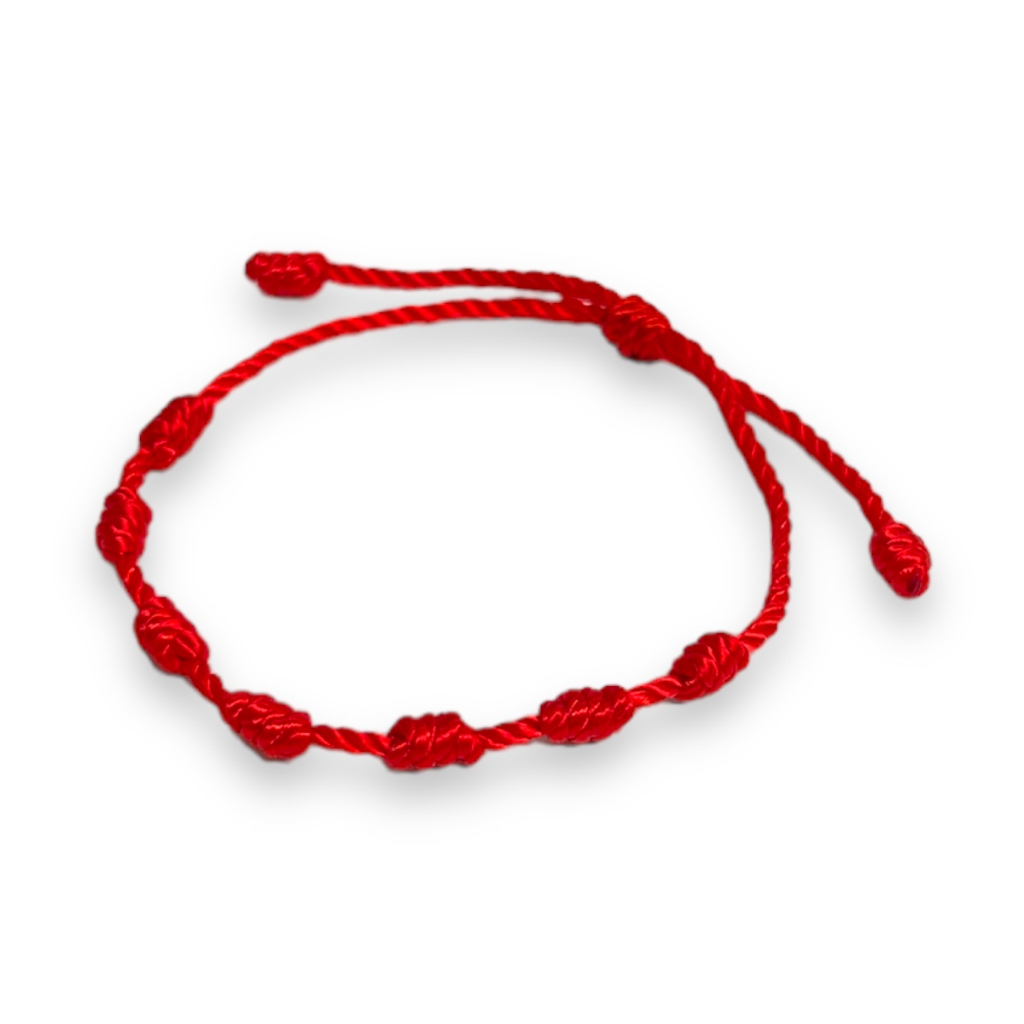 Pulseira Kabballah 7 Nós Vermelha Original Para Sorte Proteção Contra Mal Olhado em Oferta na Shopee