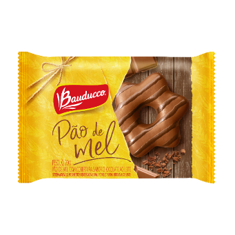 Pão de mel Bauducco coberto com chocolate 30gr