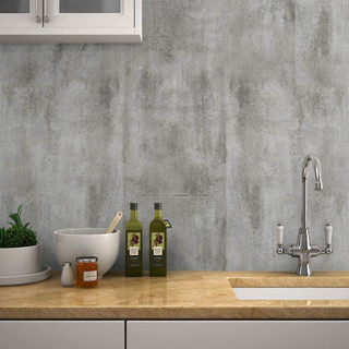 Papel De Parede Adesivo Cimento Queimado 5m Para Quarto Cozinha e Sala Moderno 5 metros x 0,45 cm
