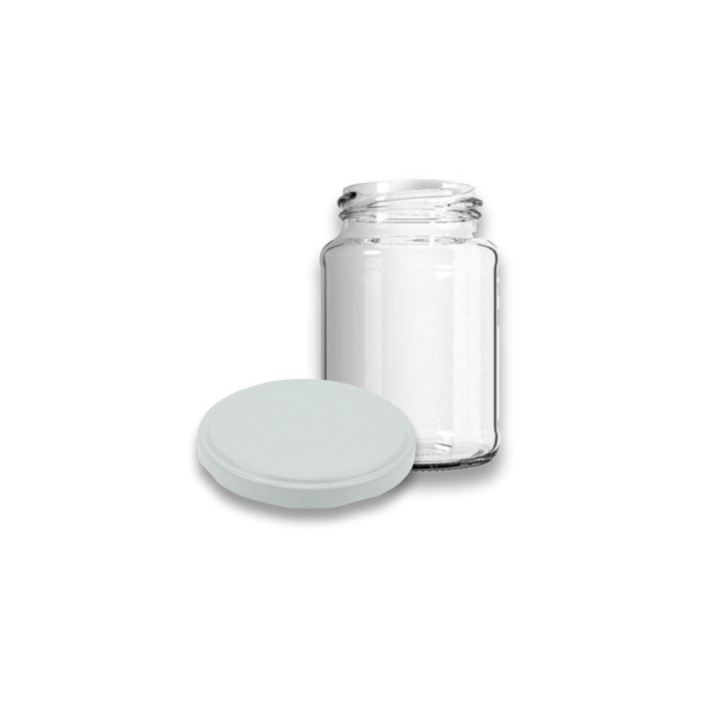 30 Pote De Vidro Para Conserva Palmito 600ml Tampa Branca