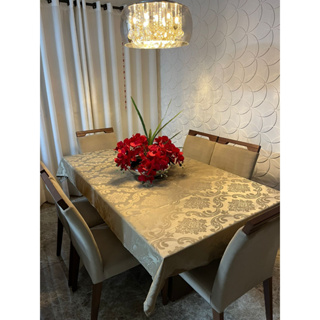 Toalha de Mesa Jacquard Luxo 6 Lugares 2,00x1,40 para Cozinha premium Várias Cores em Oferta na Shopee