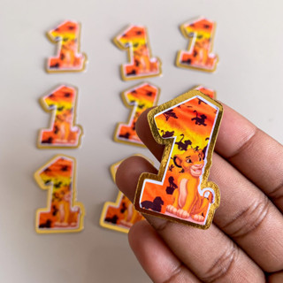 10 Aplique 3D Número Rei leão - Fazemos todos os temas
