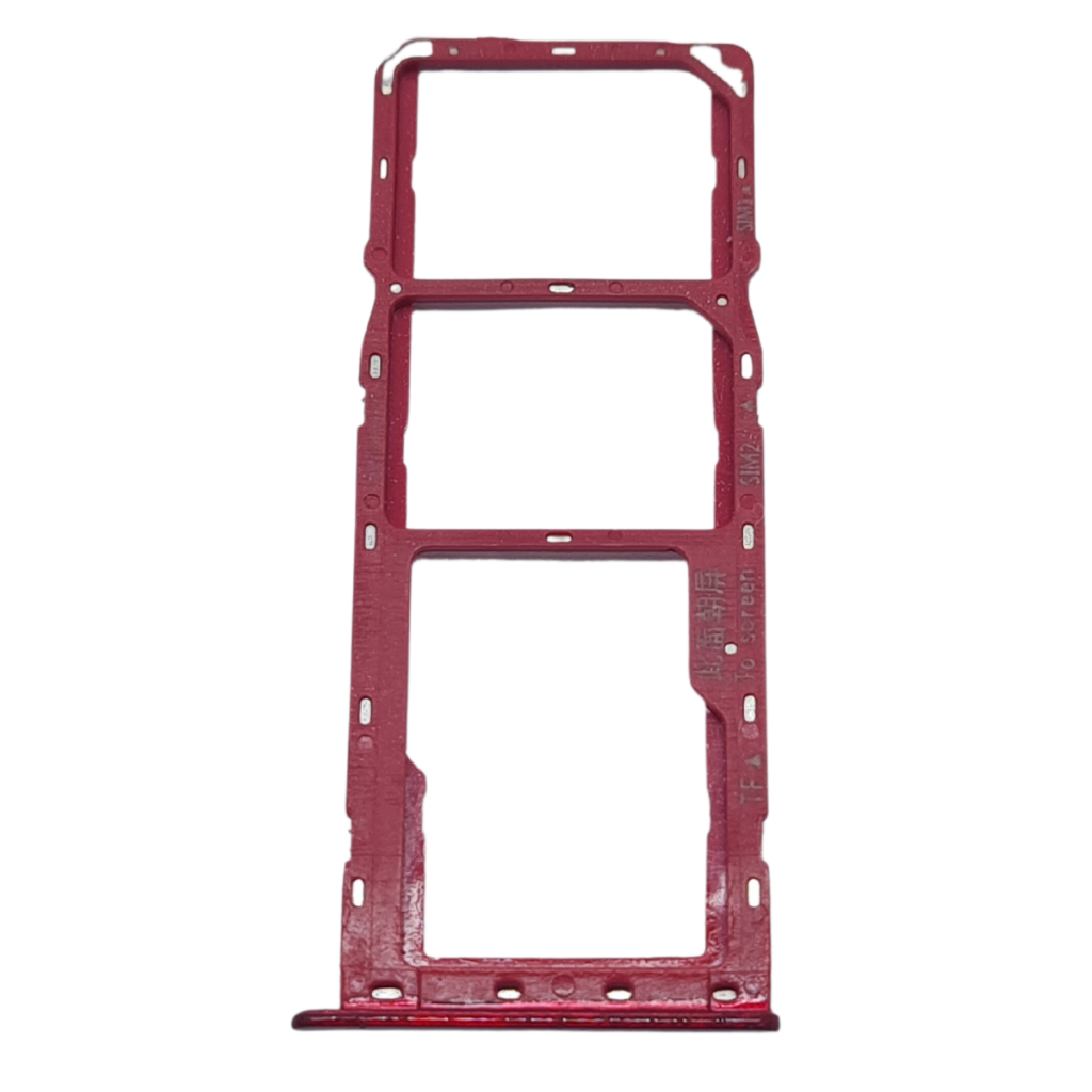 Gaveta Chip Bandeja Slot Sim Original Compatível Samsung Galaxy A10s (A107) Vermelho